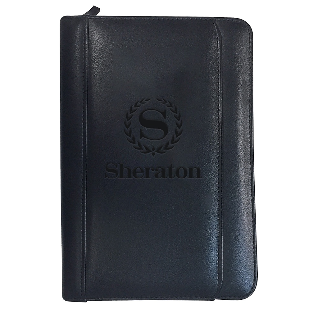 Conference Leatherette Padfolio with Zipper Closure