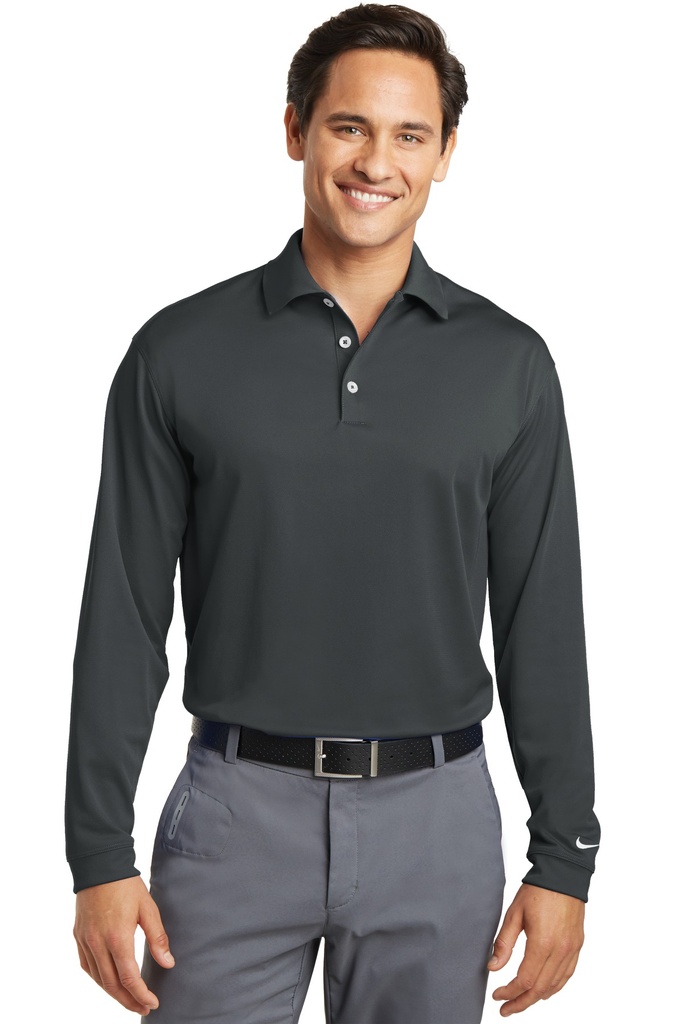 Embroidery Nike Tall Long Sleeve Dri-FIT Stretch Tech Polo. 