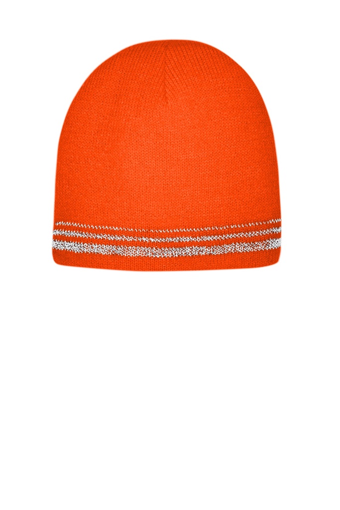 Embroidery CornerStone ®  Lined Enhanced Visibility with Reflective Stripes Beanie 