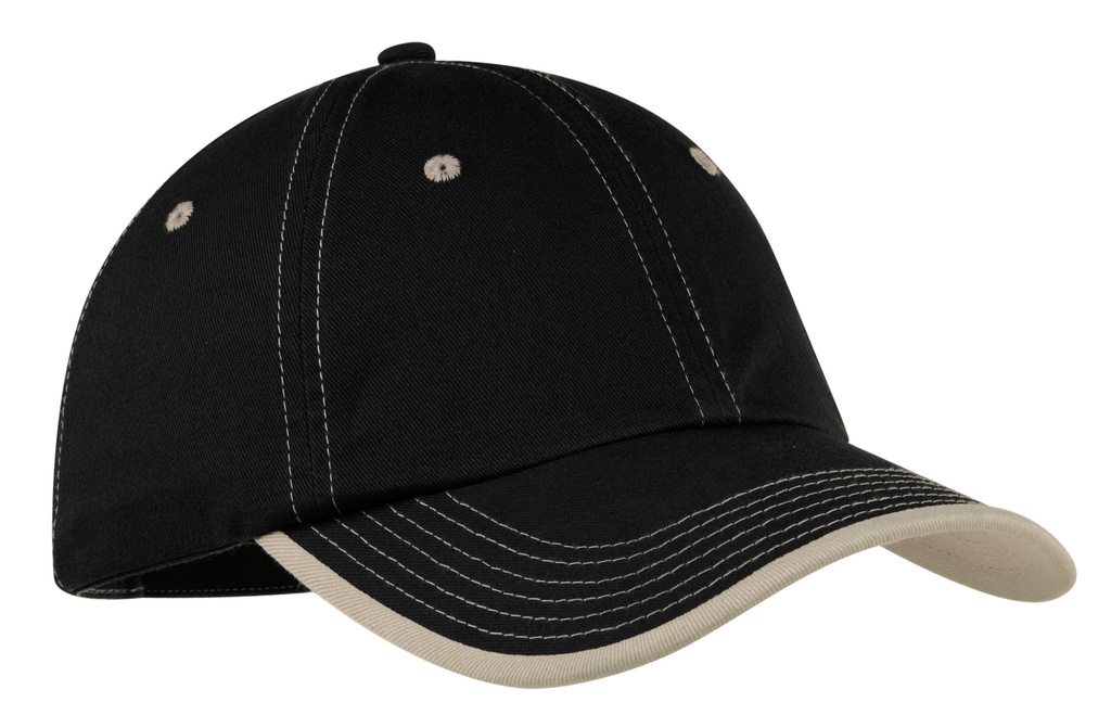 Embroidery Port Authority® Vintage Washed Contrast Stitch Cap.  