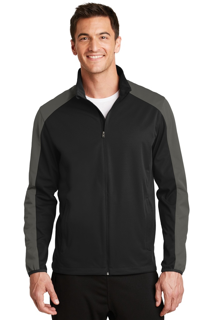 Embroidery Port Authority® Active Colorblock Soft Shell Jacket. 