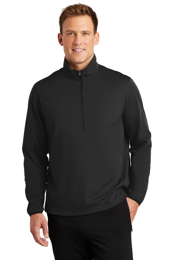 Embroidery Port Authority® Active 1/2-Zip Soft Shell Jacket. 