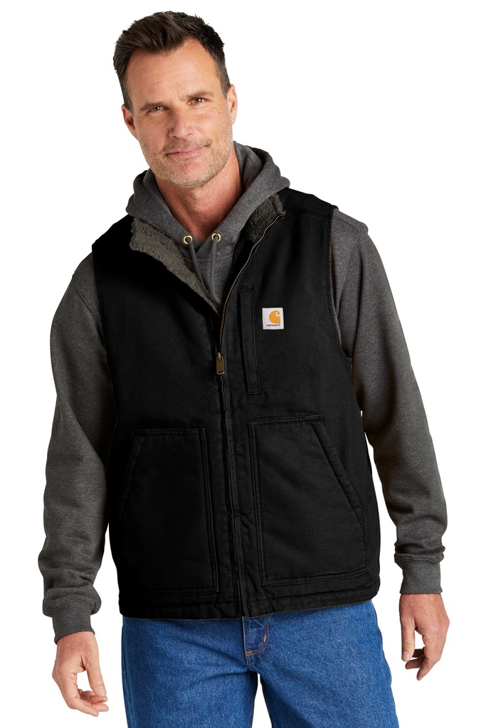 Embroidery Carhartt® Sherpa-Lined Mock Neck Vest 