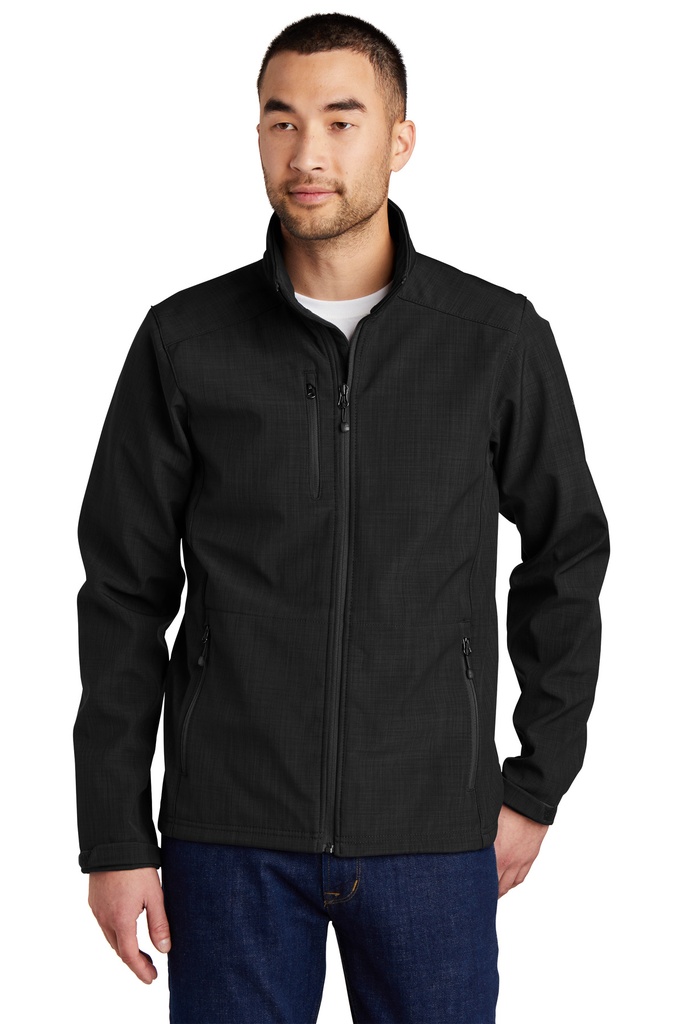 Embroidery Eddie Bauer® Shaded Crosshatch Soft Shell Jacket. 
