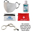 Back to Work Kit - 4 Layer Reusable Mask w/ Fliter, 2 oz hand sanitizer, Germ Key Stylus