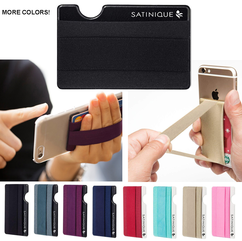 Mobile Phone Elastic Grip With Wallet - 2 In 1