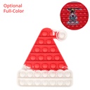 Santa Hat Pop It Fidget Toy - Optional Full-Color