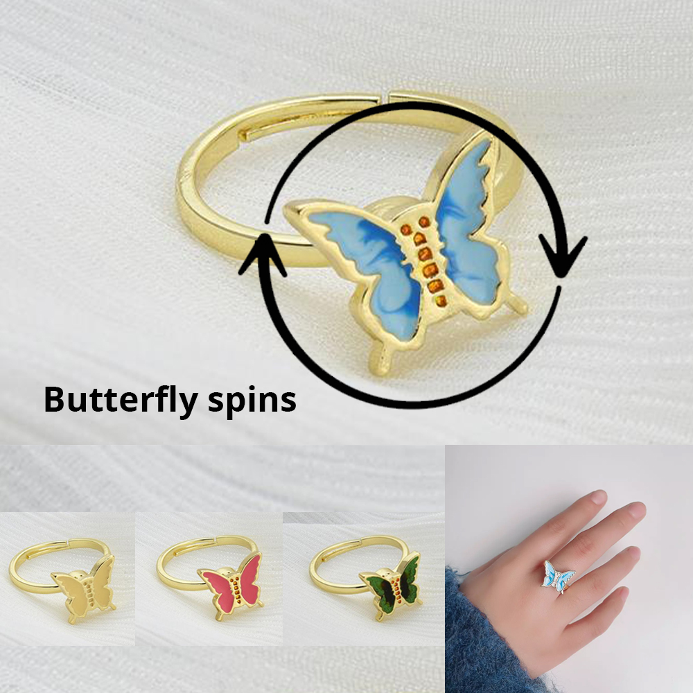 Butterfly Fidget Finger Ring