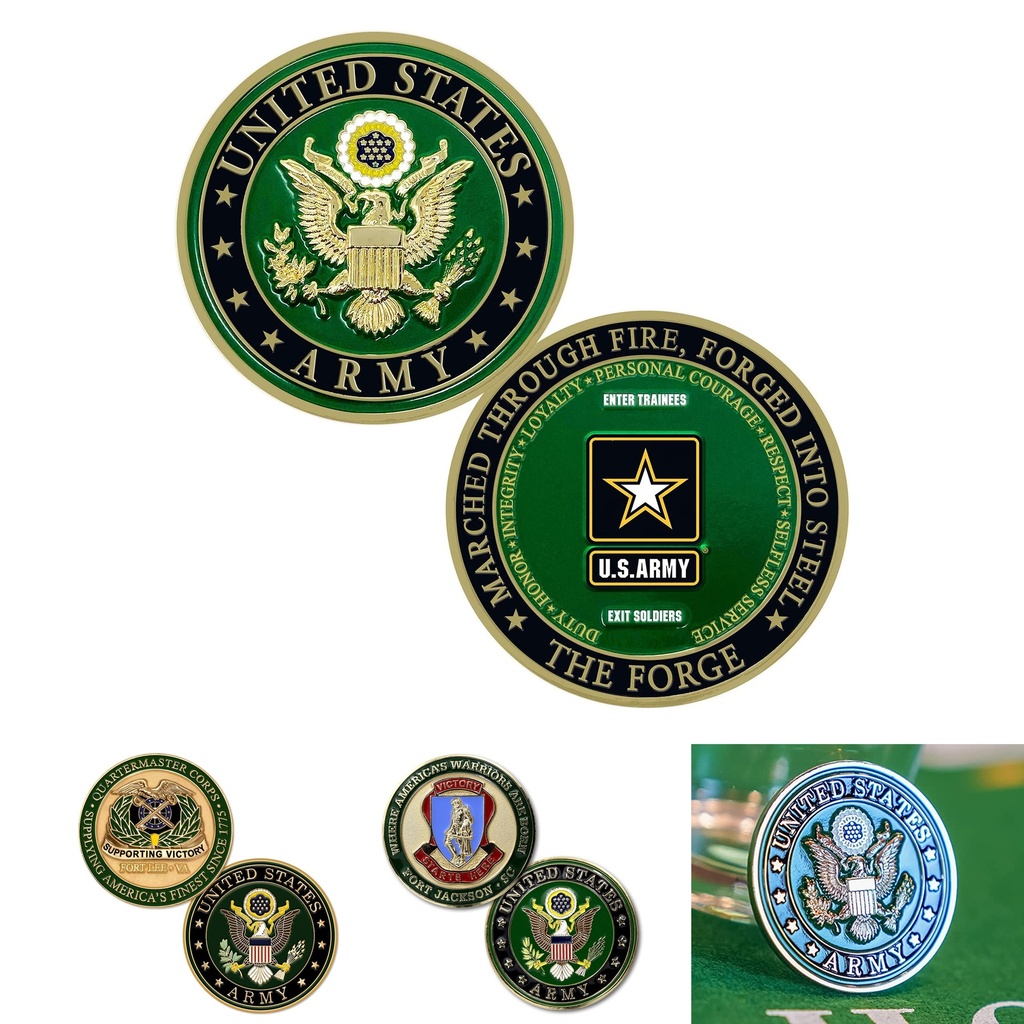 Customized Soft Enamel Brass Coins - 1-3/4" Double Sided