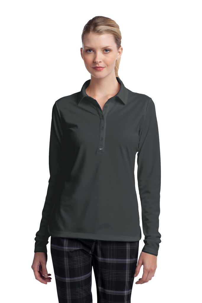 Embroidery Nike Ladies Long Sleeve Dri-FIT Stretch Tech Polo. 