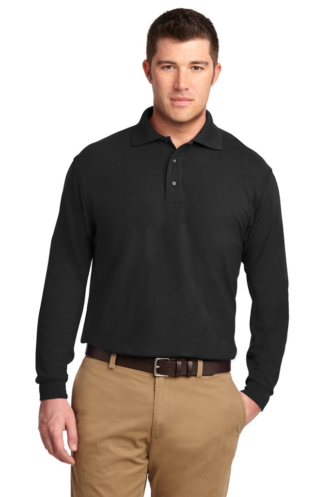 Embroidery Port Authority® Silk Touch™ Long Sleeve Polo. 