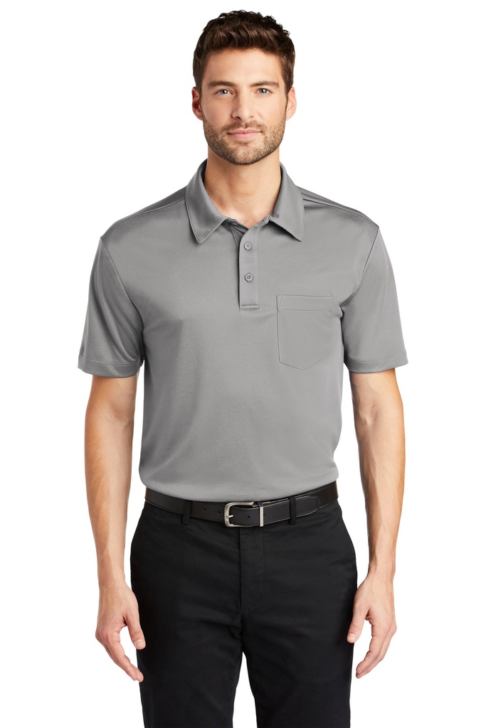 Embroidery Port Authority® Silk Touch™ Performance Pocket Polo. 