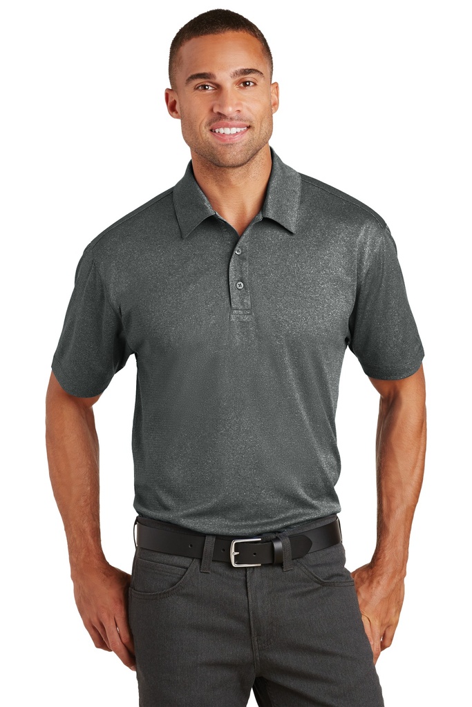 Embroidery Port Authority® Trace Heather Polo. 