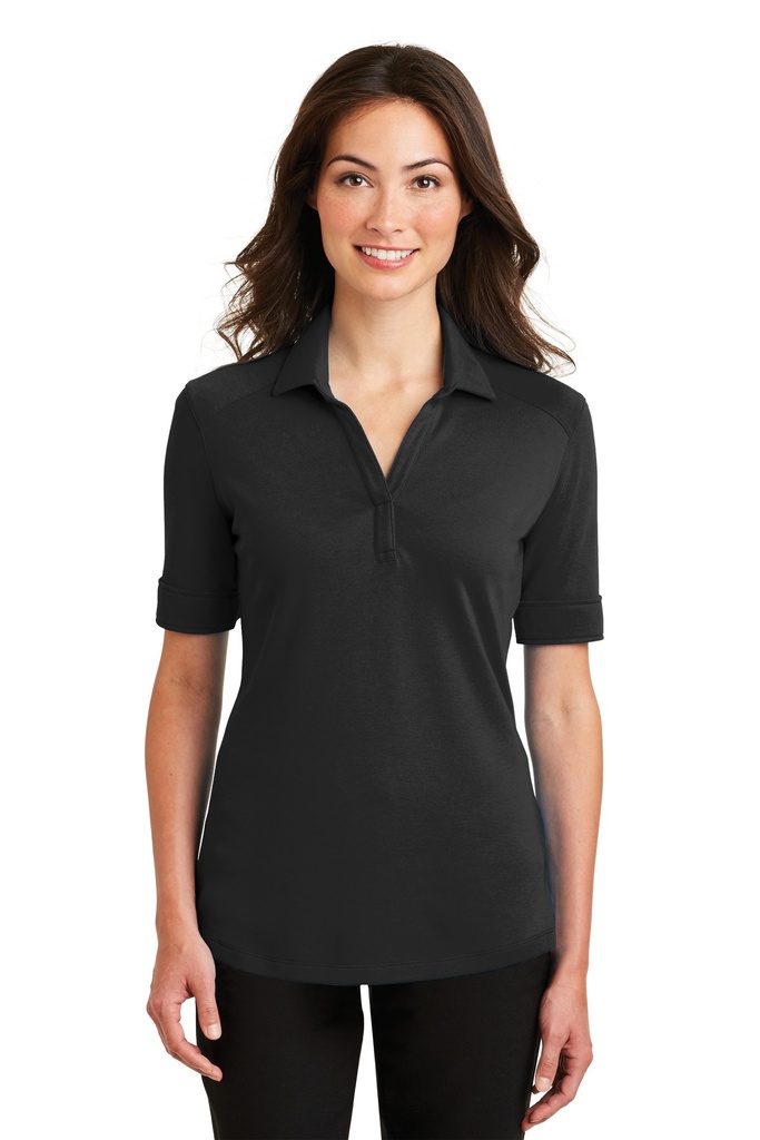 Embroidery Port Authority® Ladies Silk Touch™ Interlock Performance Polo. 