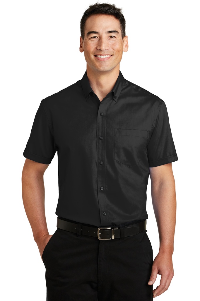 Embroidery Port Authority® Short Sleeve SuperPro™ Twill Shirt.
