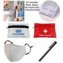 Back To Work Kit - Cotton Mask W/ Fliter, Stylus, No-Touch Tool, 2 Alcohol Pads
