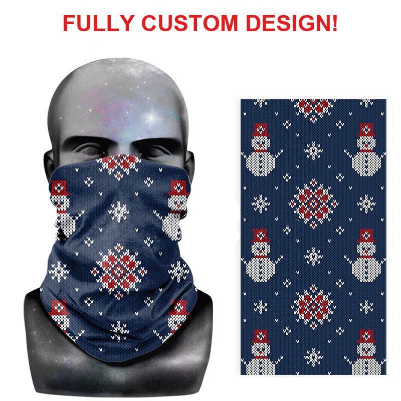 2 Ply Winter Full Color Neck Gaiter Face Mask