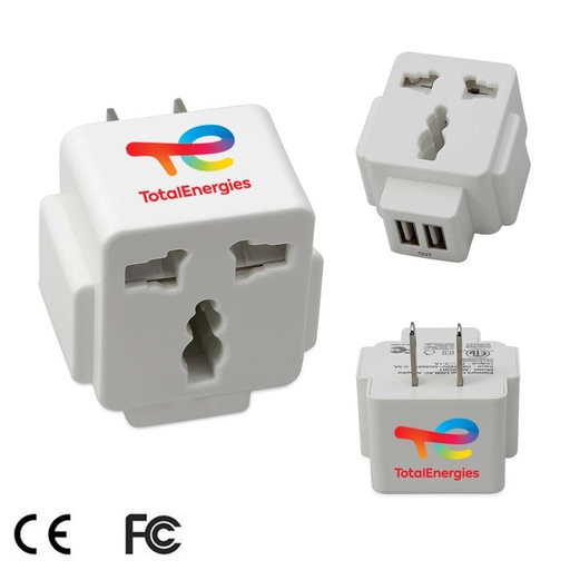 [PWB7353] Traveler Wall Charger Adapter w/ Dual USB Ports
