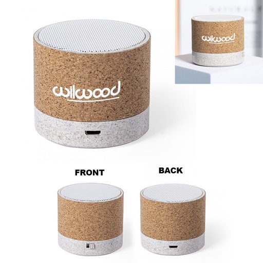 [BS2528] Natural Cork and Wheat Straw Bluetooth Speaker