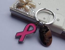 [BCA7909] Breast Cancer Awareness Ribbon Charm Keychain
