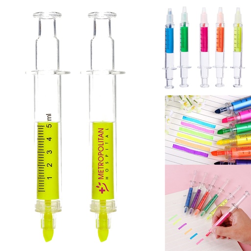[SH8395] Doc's Syringe Multi Color Neon Highlighter