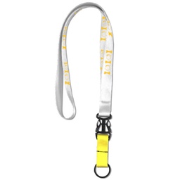 [NL1236] Sprinters Lanyard 3/4" Nylon W/ Metal O Ring And Slide Buckle Release. 2 Colors.