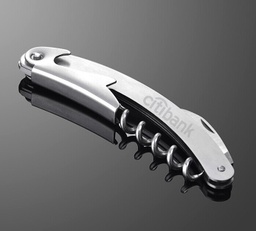 [BO8123] Stainless Steel Wine Opener /W Cutter Blade, Sturdy Corkscrew And Lever