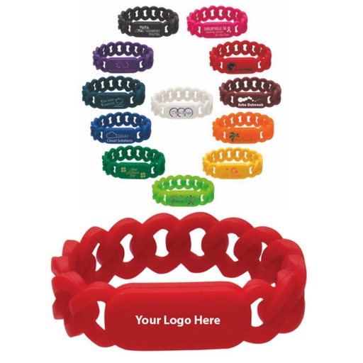 [LW5913] Link Colorful Silicone Bracelet