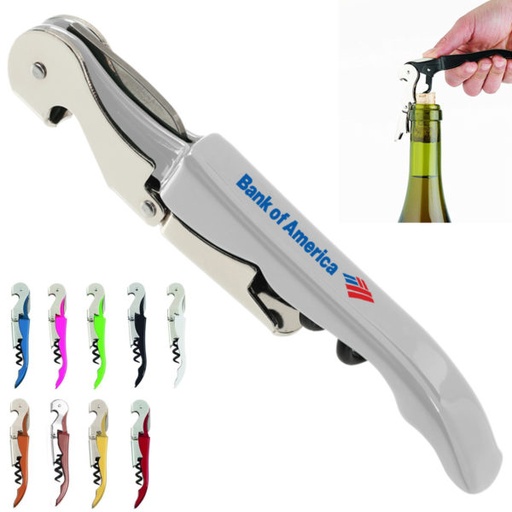 [WO8834] Classic Stainless Steel And ABS Corkscrew Wine Bottle Opener