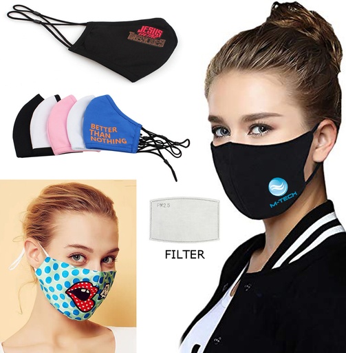 [CV2815] Sprinters 4 Ply Sublimated Reusable Face Mask w/ Carbon Filter