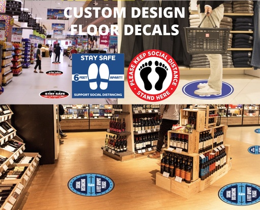 [CV9545] Covid-19 Floor Decals Custom Stickers