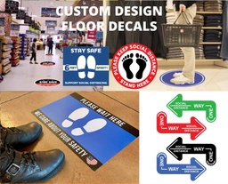 [CV9568] Custom Covid-19 Removable Floor Decals Stickers