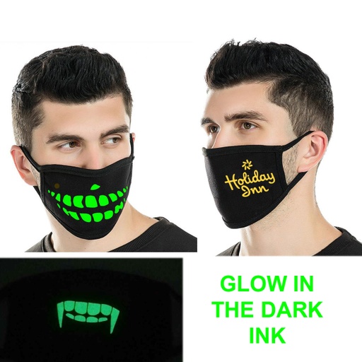 [CV2762] 2 Ply Cotton Luminous Face Mask - Glow in the Dark