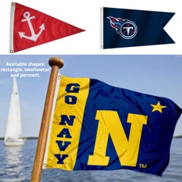 [CF4676] 12" X 18" Single Reverse Knitted Polyester Boat Flag - Full Color
