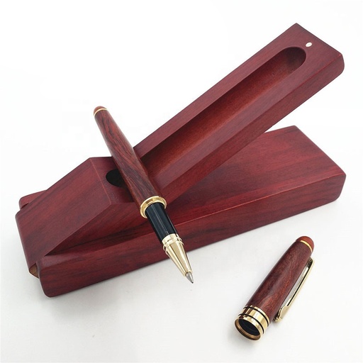 [CP3816] GreenGift - EcoLuxe Rosewood Roller Pen Set