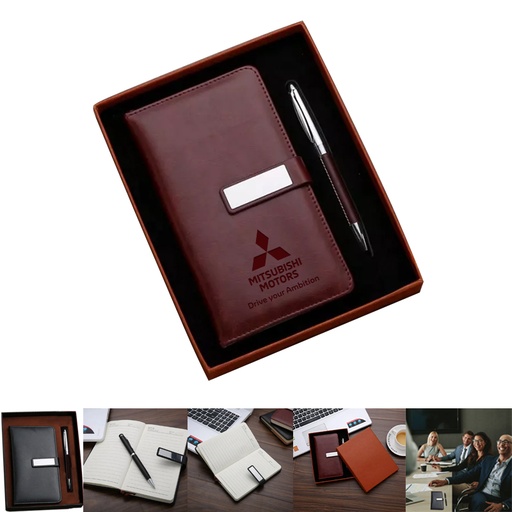 [GS7678] Penote - Luxury Leatherette A6 Notebook and Pen Gift Set