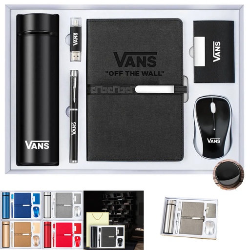 [ST3969] ExecuSet: The Ultimate Corporate Gift Collection- Luxury Gift Set Pen, 18 Oz Tumbler, A5 Leatherette Padfolio and 8GB USB Flash disk, Business Card Case