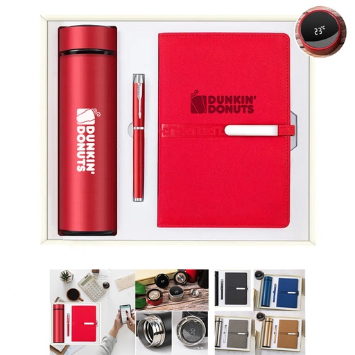 [ST3982] ExecuSet: The Ultimate Corporate Gift Collection- Executive Gift Set 18 Oz Tumbler, A5 Leatherette Padfolio and Pen