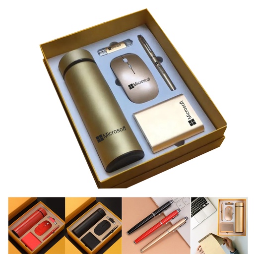 [ST3982] Tech Master Gift Collection- Ultimate Gift Set Power Bank, Wireless Mouse,Tumbler, Pen, USB Flash Drive