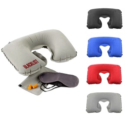[NP5559] Ultimate Travel Set - Inflatable Neck Pillow, Eye Mask & Ear Plugs