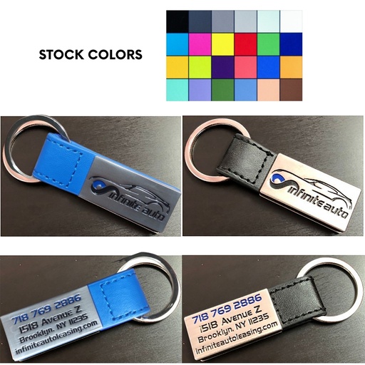 [KC8900] Premium Custom Leather Keychain - Fantastic Colorfill