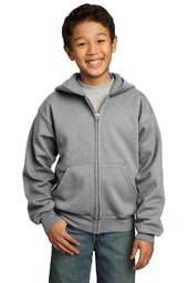 [PC90YZH] Port & Company® Youth Core Fleece Full-Zip Hooded Sweatshirt
